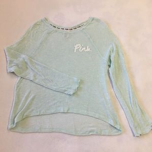 PINK by VS lightweight mint signature sweater